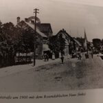 Fa. Carl Maaß, Schornstein des Brennofens und Windrad des Tonschneiders